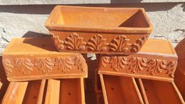 4 Terracotta Blumentöpfe