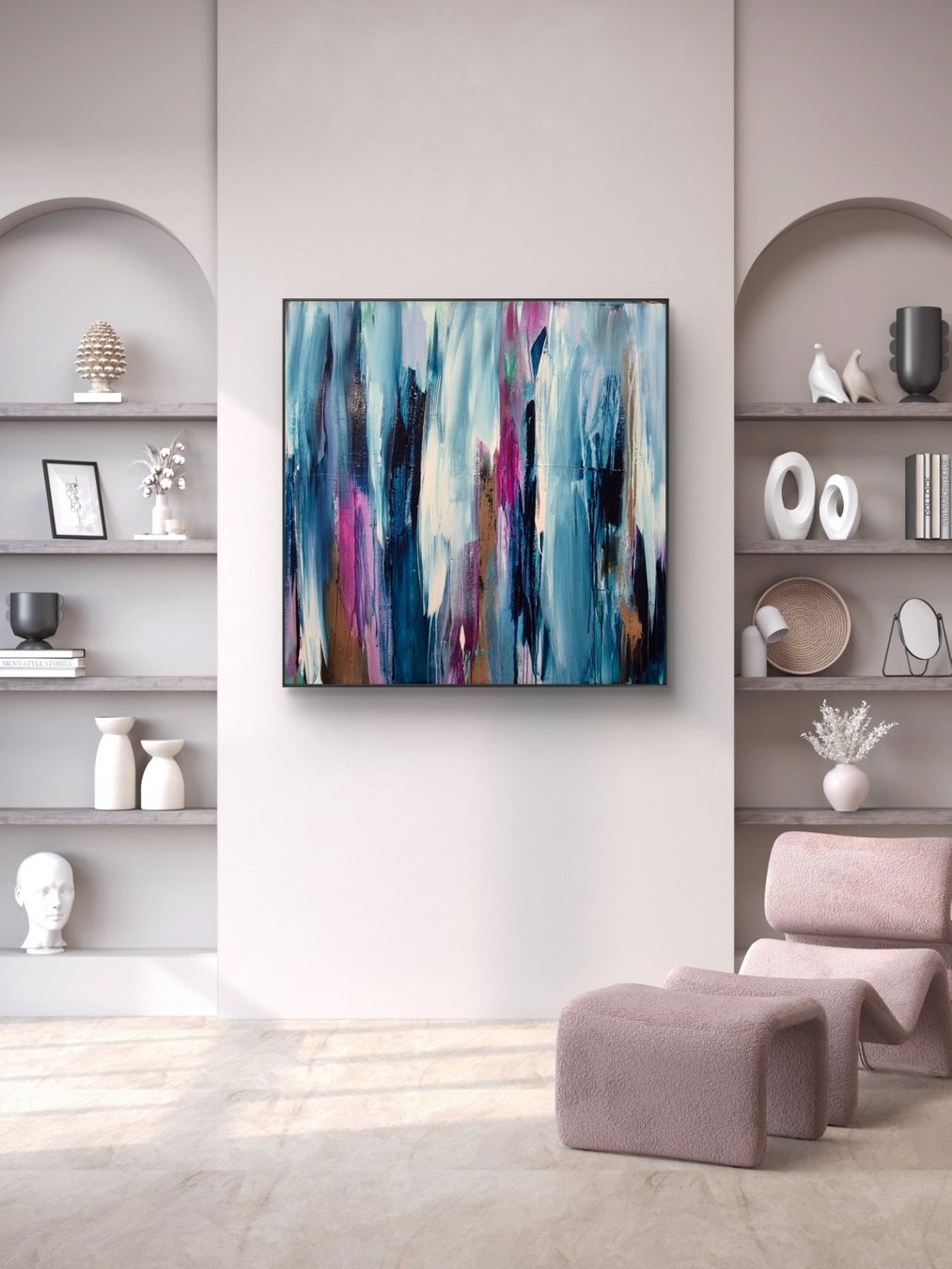 Foto & Immagini: Abstraktes Bild 80x80x3cm ohne schw. Rahmen – Nuovo (secondo la descrizione) da Urdorf venduto da Contra8 2