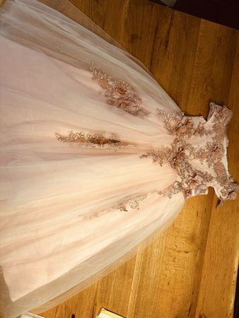 Blumenmädchen-/Prinzessinnenkleid 122, rosa