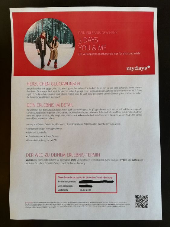 Wunderschne Mydays Gutschein Kaufen Bild