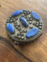 Lapis Schmuckdose/Schatulle, Silberlegierung, Vintage!