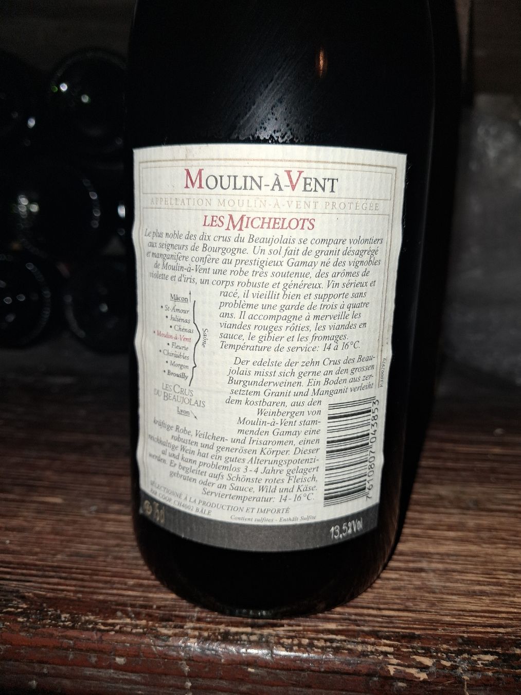 Vino: Moulin-à-Vent Les Michelots 2009 – Nuovo e nell'imballaggio originale da Le locle venduto da juliensaran 3