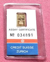 CREDIT SUISSE - 1 GRAMM - N° 34891