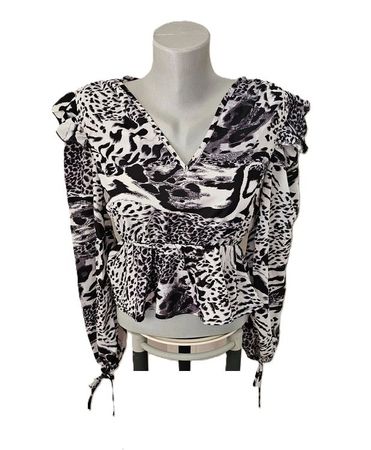 Chice Bluse / Shirt von Missguided Gr. 34 Animal Print