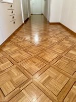 Ca. 60 m² Eichen-Massivparkett (Würfelparkett)