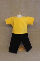 Puppen Uni gelb schwarz Gr. 40-45cm