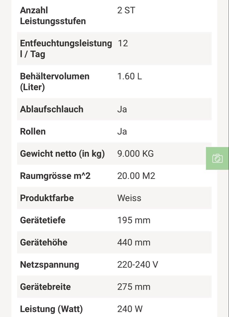 Luftentfeuchter: Luftentfeuchter PrimoTec Atacama 12L  – Neu (gemäss Beschreibung) aus Henau von martina_1998 2