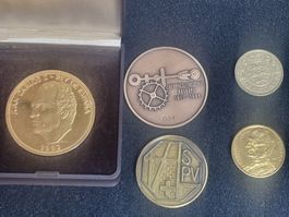 🪙 Sammlung von Medaillen & Münzen – Spanien, Vatikan, Schwe