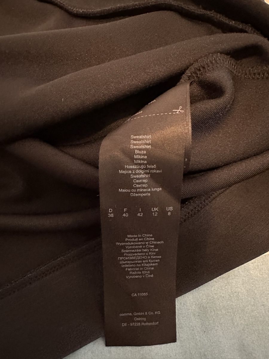 Comma T-shirt: Comma Shirt Schwarz Gr. 38 – Usato da Uster venduto da sus_s85n 2
