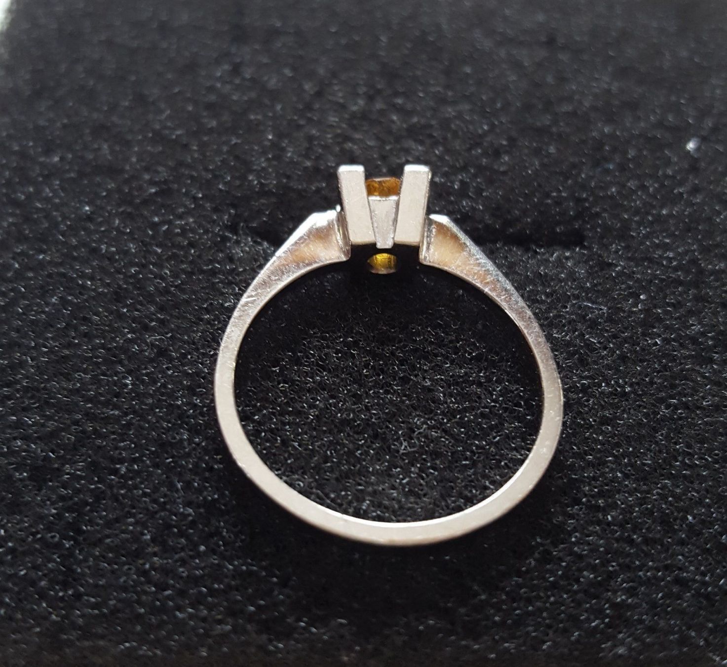 Anelli: 750 Weiss Gold Solitär Ring Mit Stein – Usato da Wald ZH venduto da Dasilver 4
