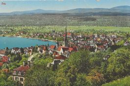 Zug ZG Zugersee Richtung Cham  ca. 1920 sehr gut erhalten