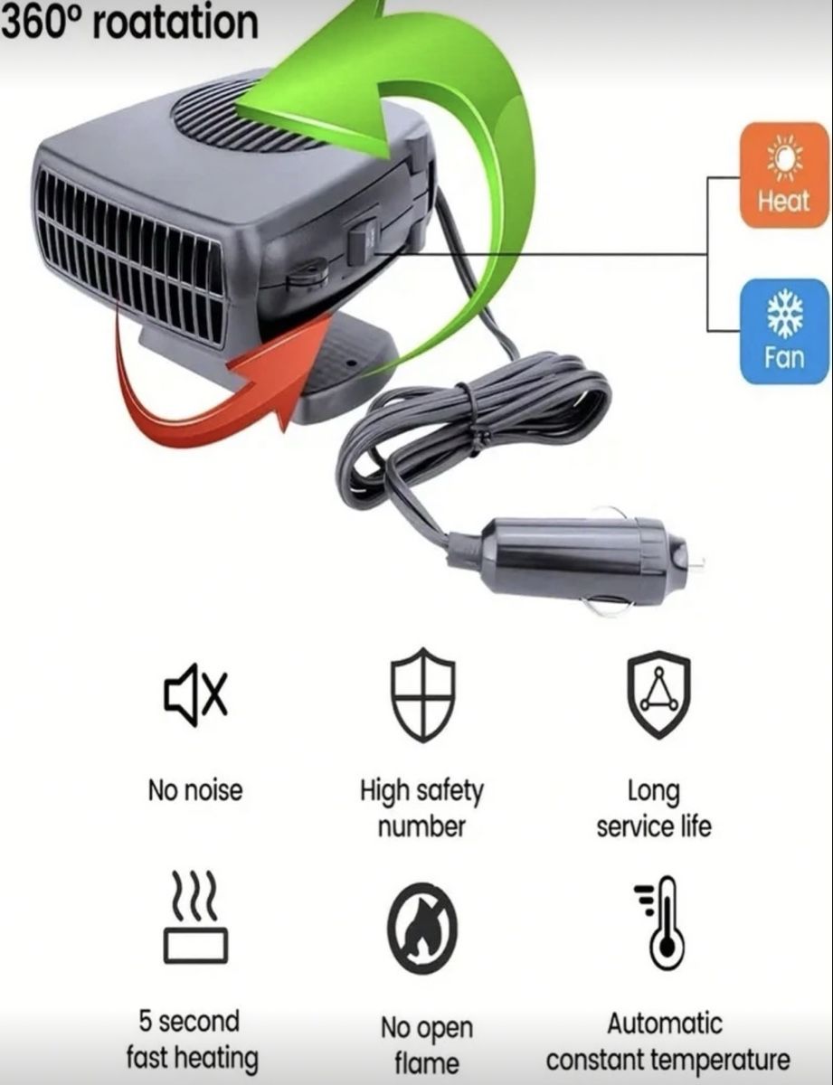 Heizgeräte: Auto Heizlüfter 12V - Enteiser & Lüfter – Neu und originalverpackt aus Emmenbrücke von ShopDirect 5