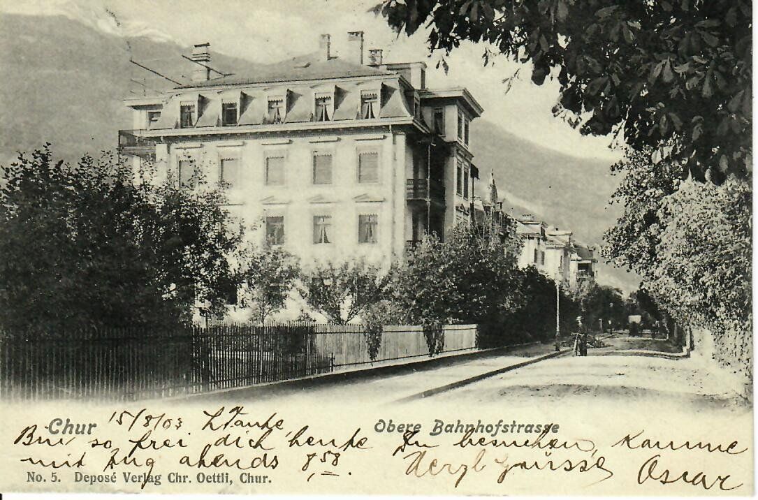 Cartoline postali: Chur obere Bahnhofstrasse 1903 – Usato da Hochdorf venduto da Ziegel-16