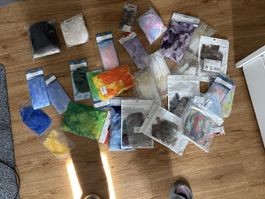Bastelfedern Set Rayher verschiedene Farben neuwertig