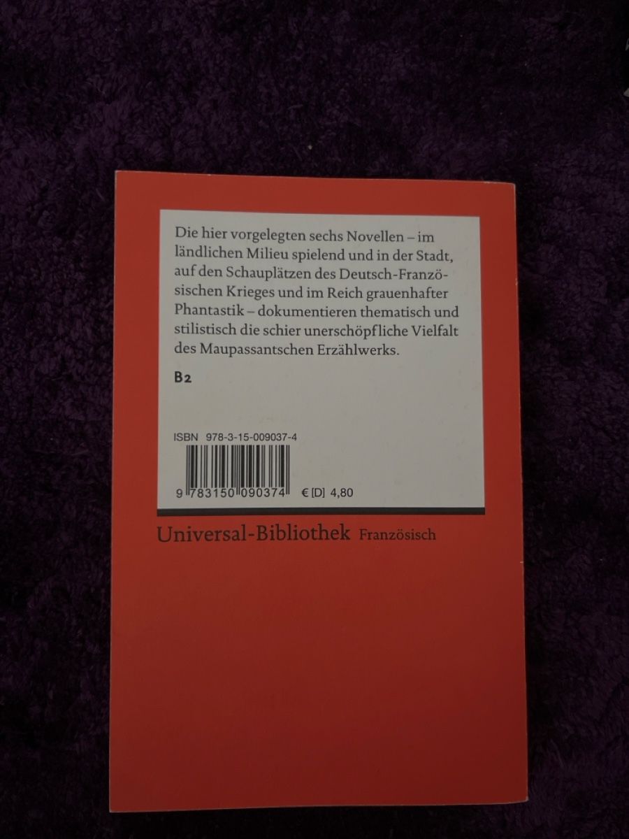 Bücher: Six Contes von Guy de Maupassant – Gebraucht aus Seuzach von i_22 1
