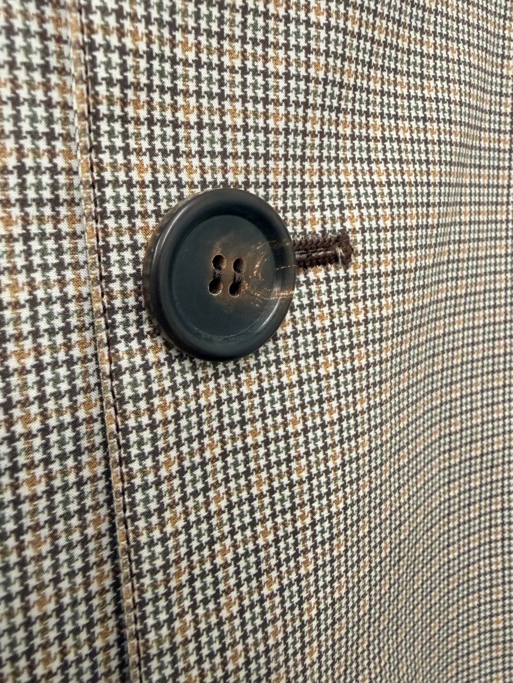 Prada Cappotti: Prada -  Water-Repellent Mac Coat – Brown white pattern S/M – Usato da Zürich venduto da serraphim 4