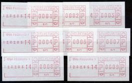 SFS 7III II/1 alle 8 Rappenwerte 1-9 Rp. komplett **