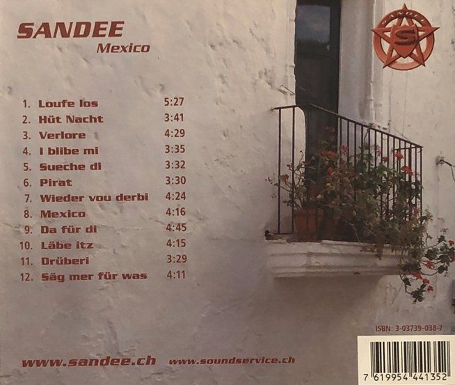 CD: Sandee - Mexico – Usato da Grüningen venduto da azulverde 1