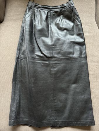 Schwarzer Lederrock Gr. 36, echtes Leder, Vintage