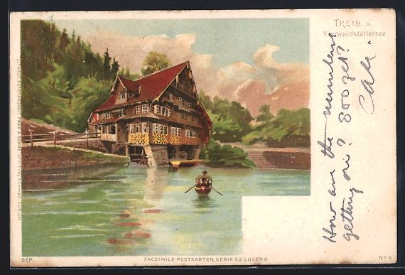 Ansichtskarten: Litho Treib a. Vierwaldstättersee, Wohn – Gebraucht aus Berlin von bartko-reher