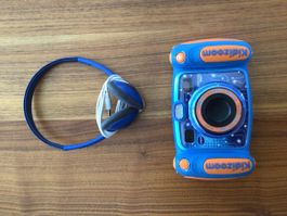 Vtech Kidizoom Kinder Kamera mit Kopfhörer, Blau