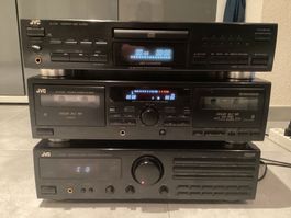 JVC Doppel Kassetendeck und Reseiver und CD Player