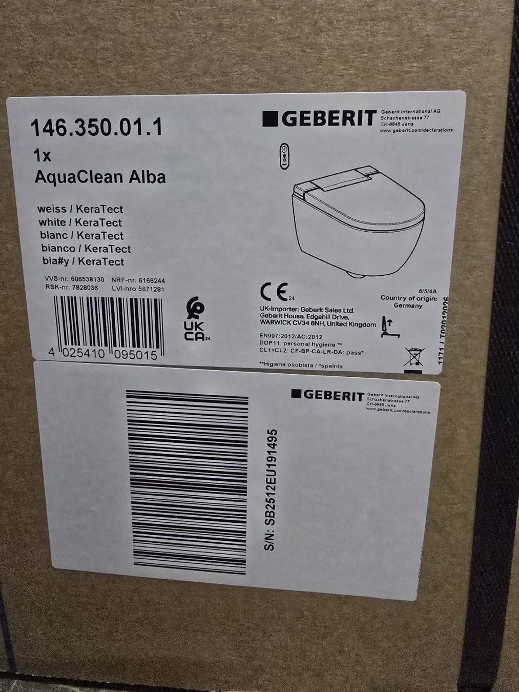 Geberit WC: Geberit Aquaclean Alba – Nuovo e nell'imballaggio originale da Herisau venduto da mai__mai
