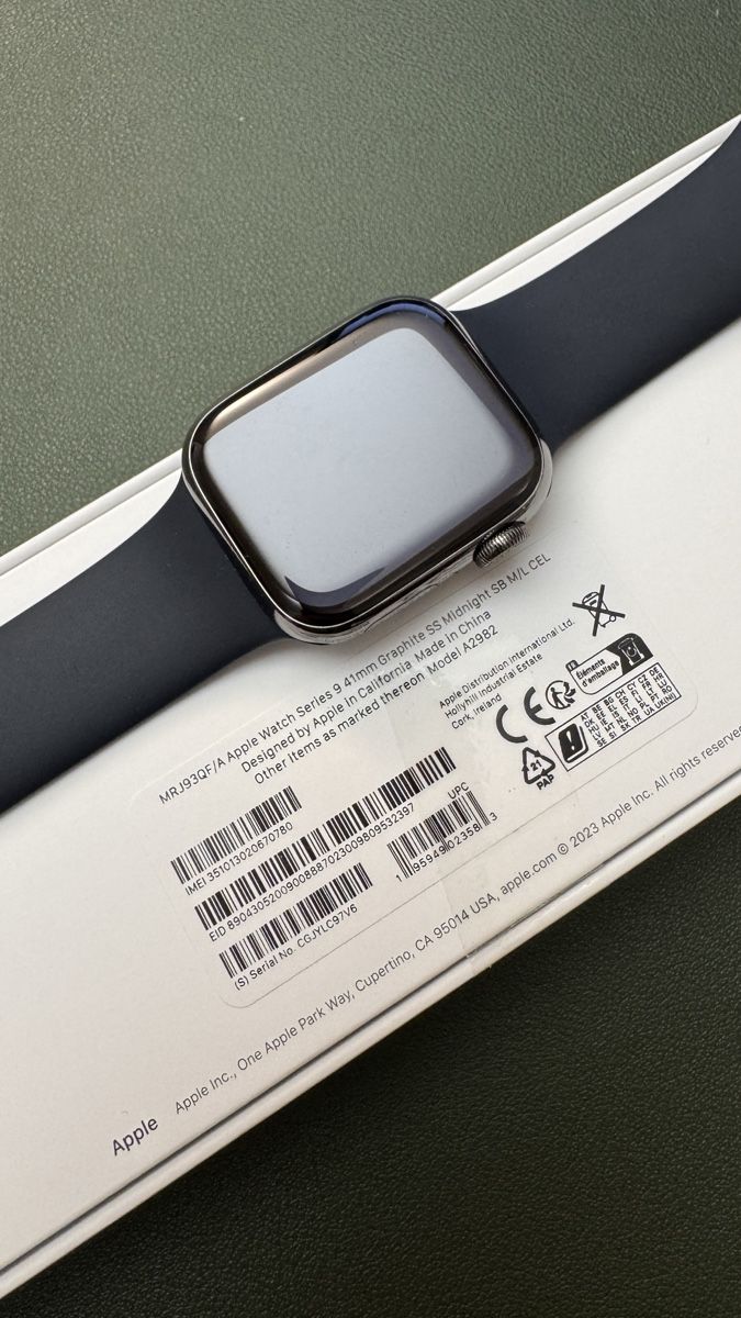 Apple Smartwatch: Apple Watch Edelstahl Series 9 41mm Graphite  – D'occasion à Wolfwil par HerrZg