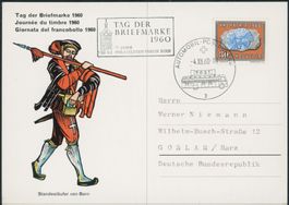 1960 - Tag der Briefmarke - Bern - Karte - Pro Patria