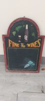 Vintage Wein-Tafel, Bar-Schild, Deko-Objekt, Holz,