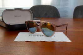 Ray-Ban Sonnenbrille Rosé Transparent – verspiegelte Gläser 