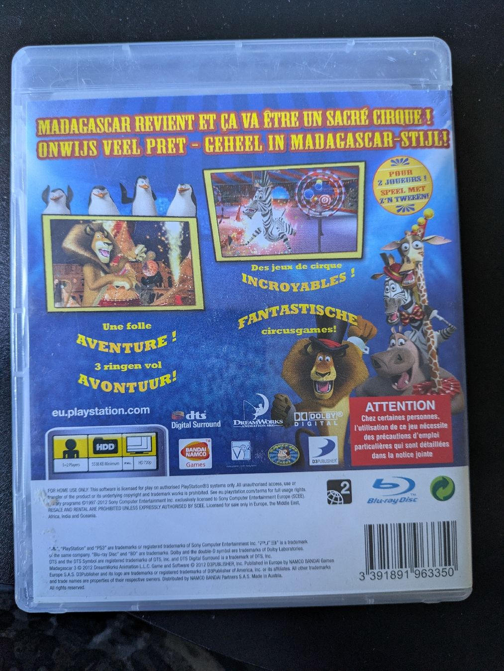 Giochi: Jeu PS3 Madagascar 3 – Usato da Court venduto da Meirine 1