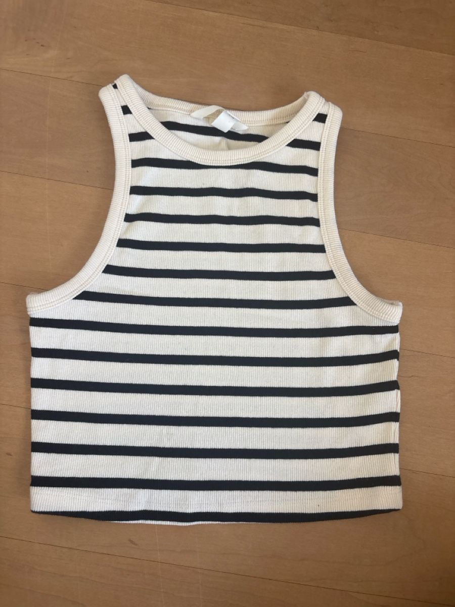 H&M Top: Sommerliches gestreiftes Top bauchfrei – Nuovo (secondo la descrizione) da Gümligen venduto da nat_9rfp