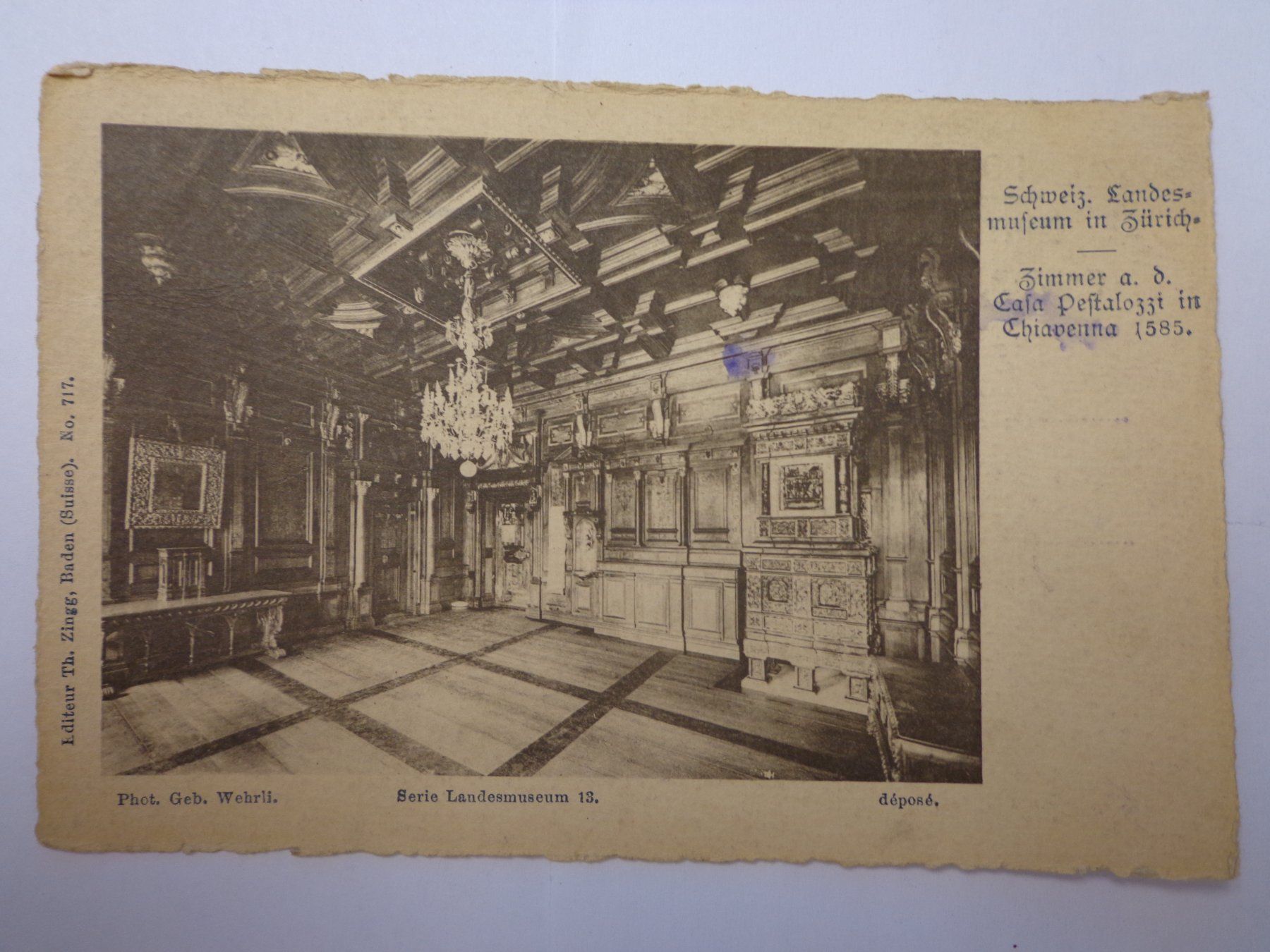 Cartoline postali: Antike Postkarten Ansichtskarten Schweiz Landesmuseum Zürich – Usato da Andeer venduto da Baerenburger