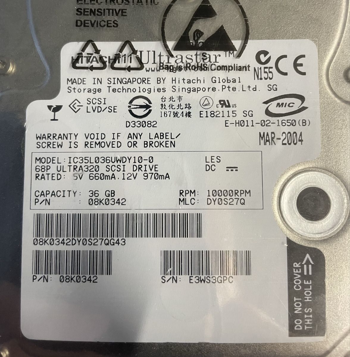 Hitachi Harddisks: Hitachi Ultrastar SCSI Hard Disk – Neu und originalverpackt aus Oberrüti von Cbens