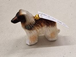 Ornament Afghanischer Windhund / Hund Beige