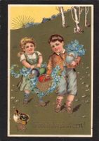 Prägekarte Ostern ,  gel. 1913