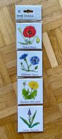 8 Mini Karten mit Blumenmotiven; mit passenden Kuverts, NEU