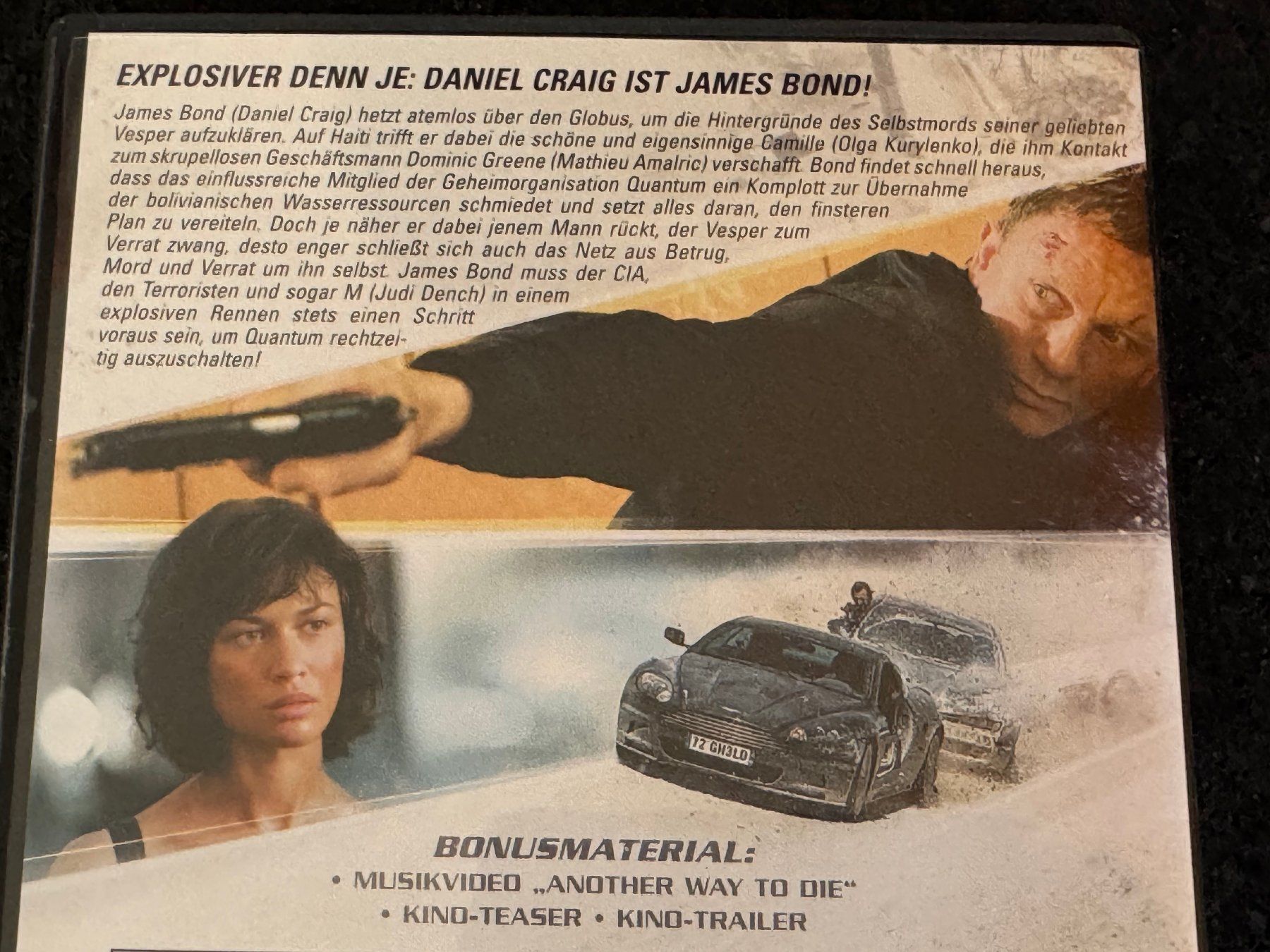 Tutti i DVDs: James Bond 007 "Ein Quantum Trost" DVD DE/EN/CS/TRK – Usato da Fribourg venduto da tschjoly 2