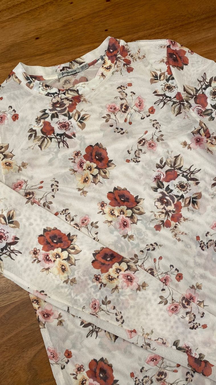 Stradivarius Top: Transparentes Langarmshirt, Stradivarius, S/ 36 – Nuovo (secondo la descrizione) da Zürich venduto da Klusek_2019