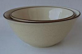 2er Set schöne Rössler 20+17 cm  Schalen beige Vintage