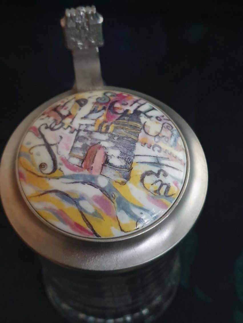 Feldschlösschen Bicchieri: 1 x Feldschlösschen Glas mit Deckel – Usato da Läufelfingen venduto da jac_vp95