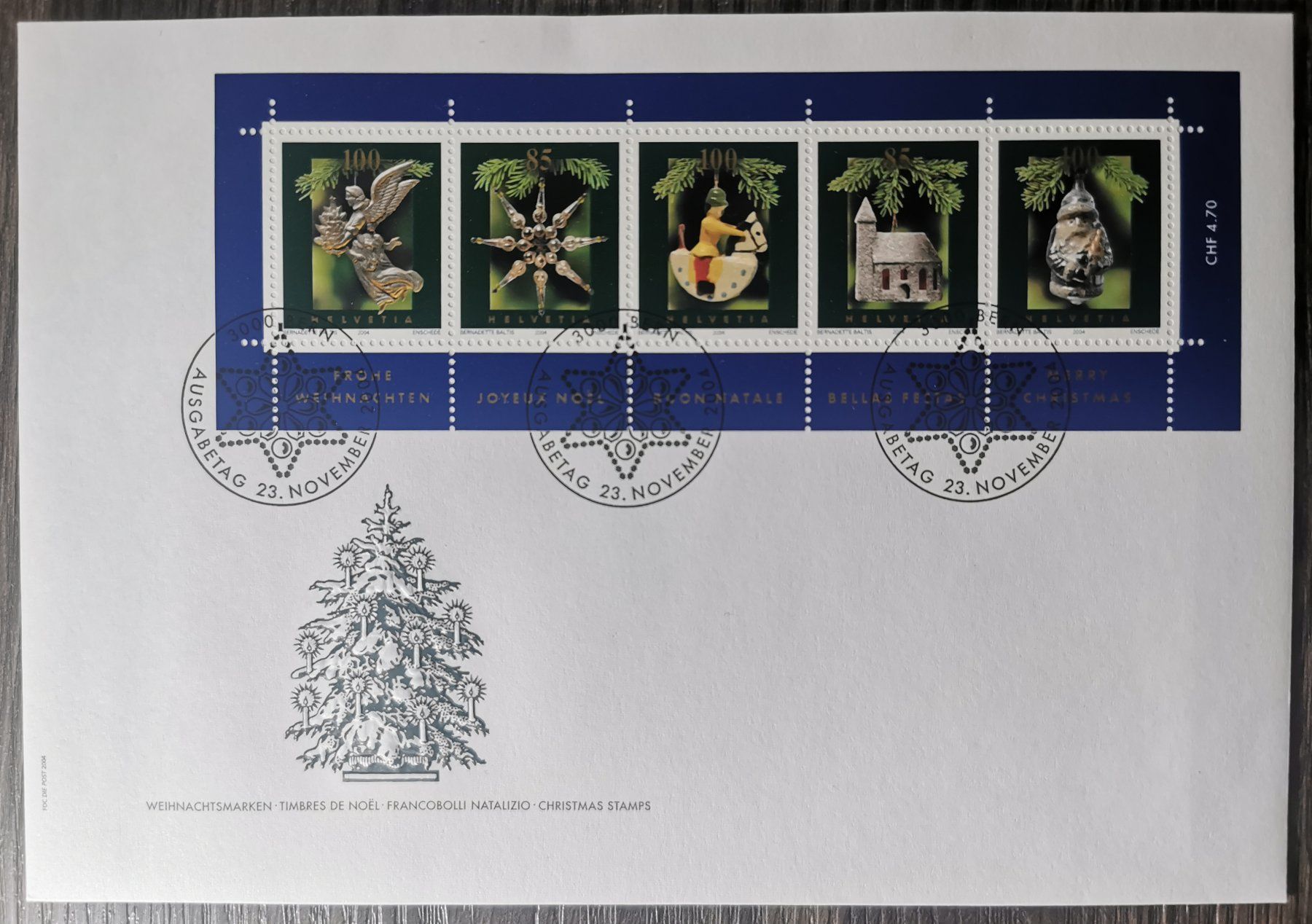 Tutti i francobolli: TR08 Enveloppe + Timbre Suisse 2004 – Usato da Cousset venduto da Patrick_Collections