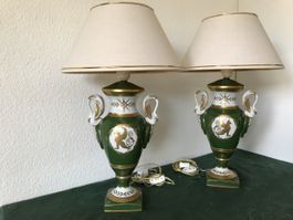 2  Porzellan Tischlampen   Top Zustand H: 53cm    B:33cm