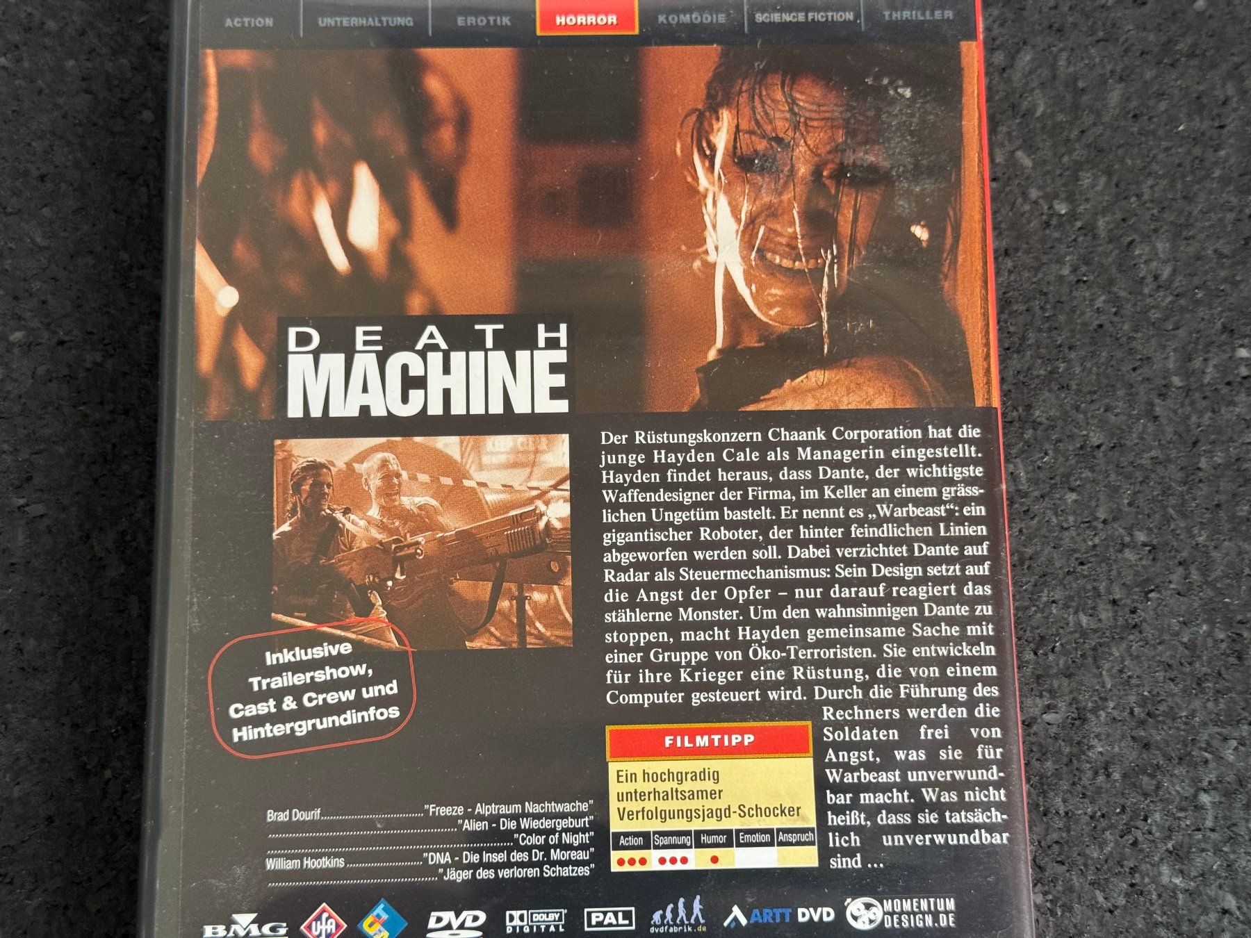 Tutti i DVDs: Death Machine "Es lebt von deiner Angst" Horror DVD  DE – Usato da Fribourg venduto da tschjoly 2