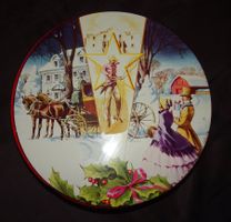 Boîte en alu pour gâteaux et biscuits de Noël vintage