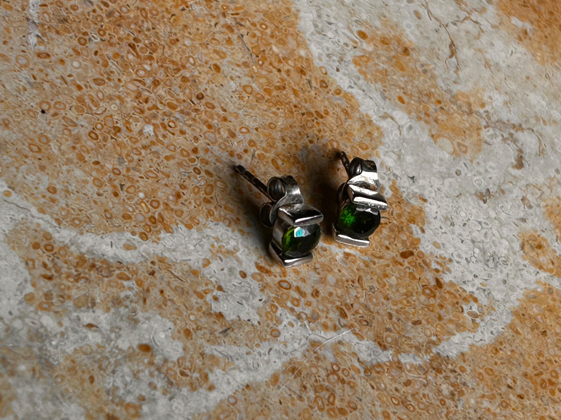 Orecchini pendenti & Orecchini a lobo: Silber Ohrstecker Grün ELEGANT – Usato da Laufen venduto da Bellavitaboom 5