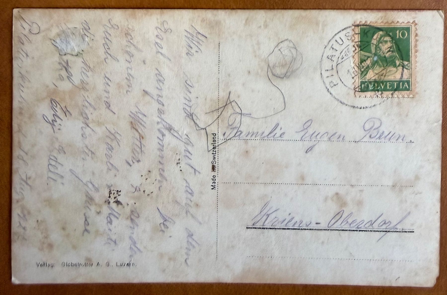 Cartoline postali: Pilatus - Kulm - Kühe 1929 – Usato da Lutry venduto da Ediego 2