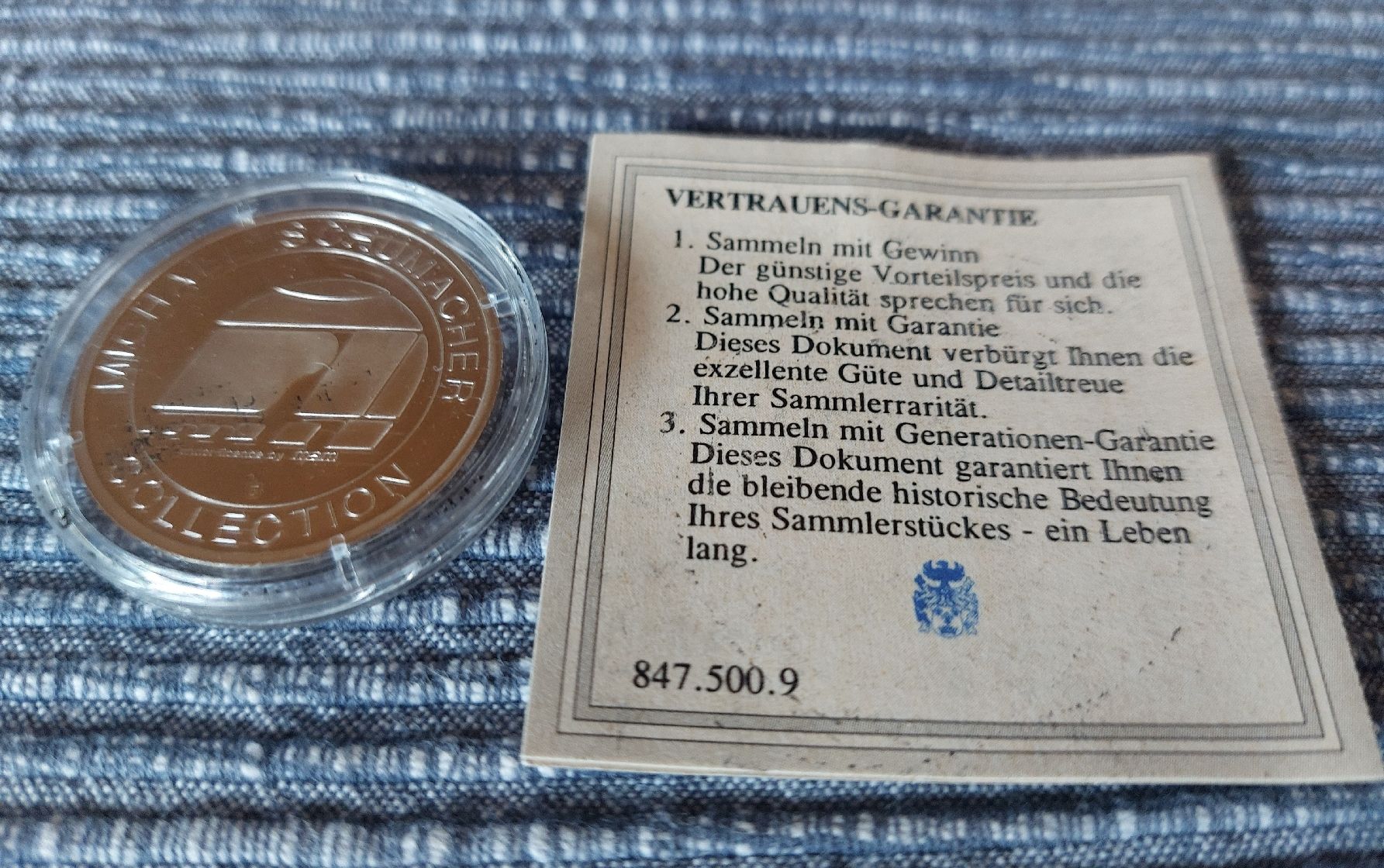 Medaglie: Michael Schumacher Jubiläums-Gedenkmedaille  – Nuovo e nell'imballaggio originale da Summaprada venduto da nora014 1