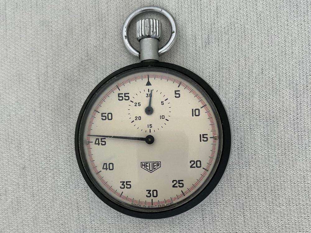 Heuer Stoppuhr Vintage, mechanisch, Sammlerstück (Gebraucht) in
